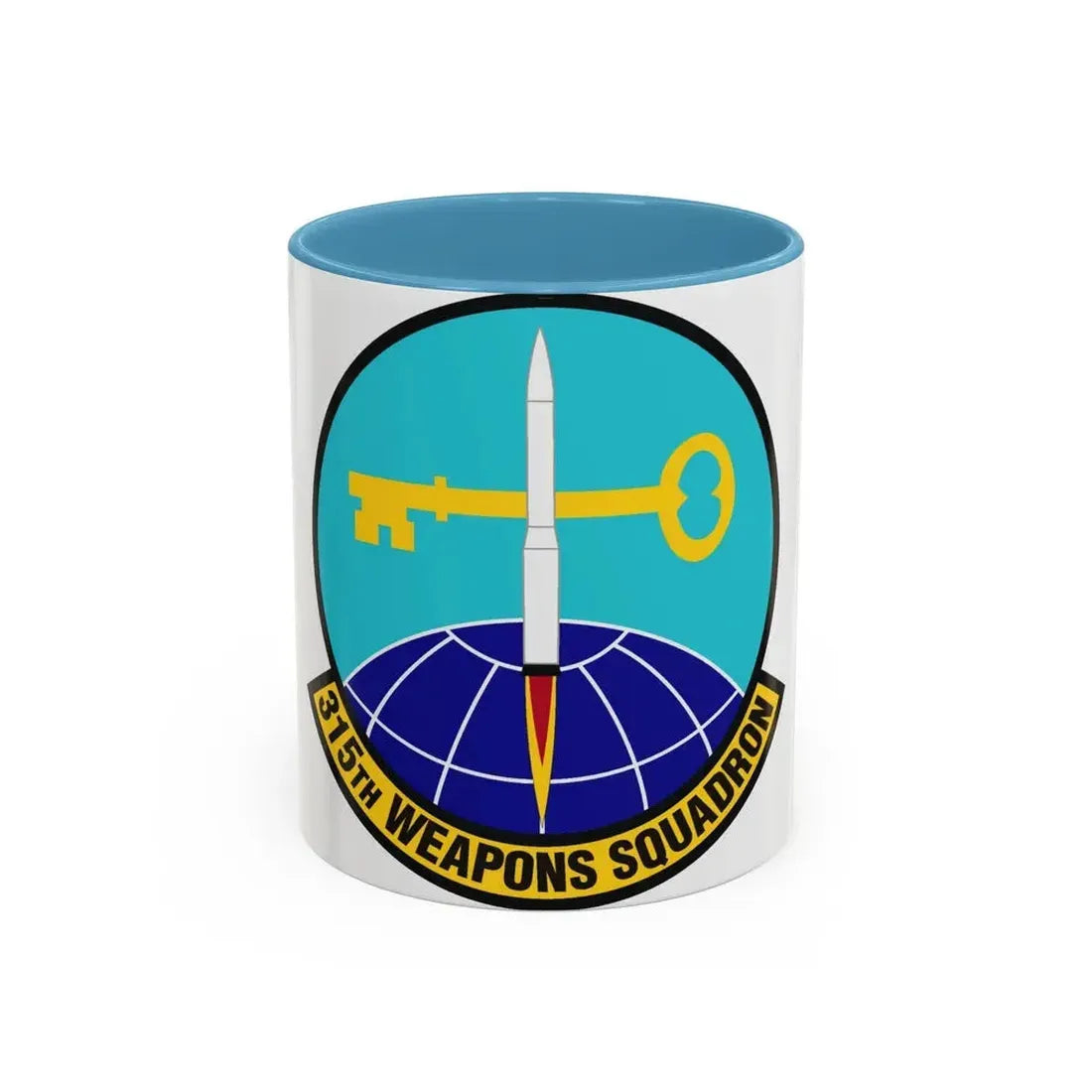 315 Weapons Squadron ACC (U.S. Air Force) Accent Coffee Mug 11oz Light Blue - Go Mug Yourself