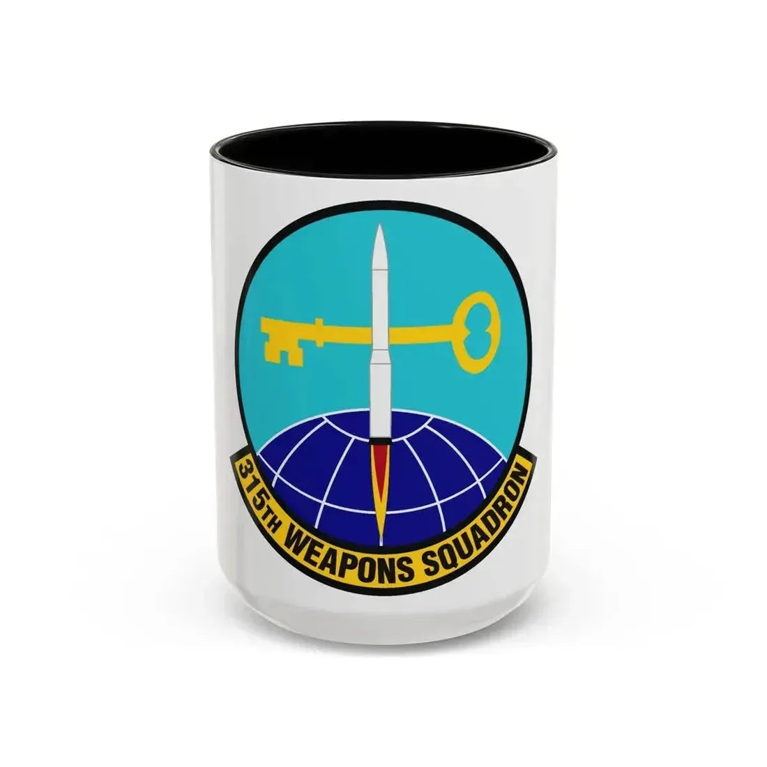 315 Weapons Squadron ACC (U.S. Air Force) Accent Coffee Mug 15oz Black - Go Mug Yourself