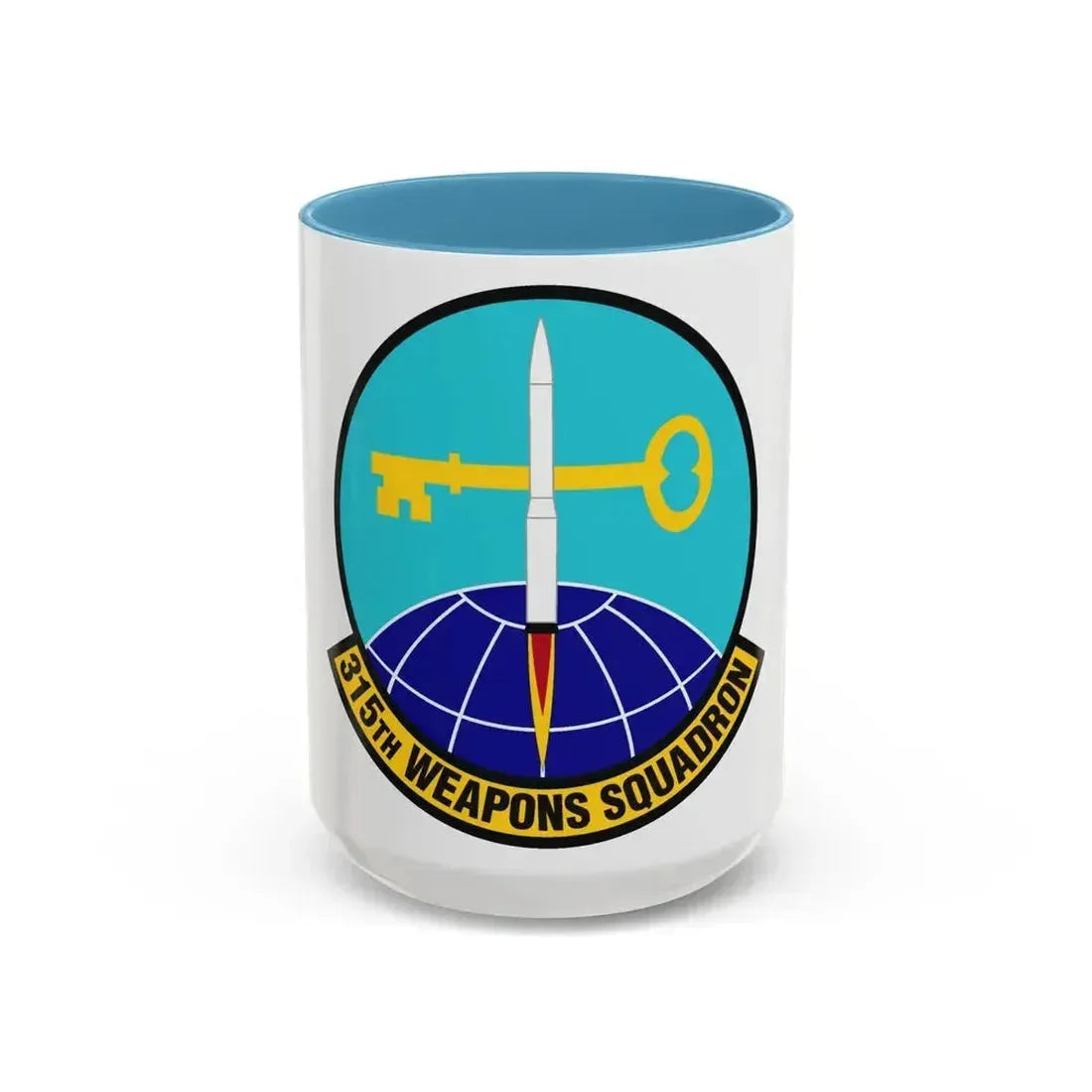 315 Weapons Squadron ACC (U.S. Air Force) Accent Coffee Mug 15oz Light Blue - Go Mug Yourself