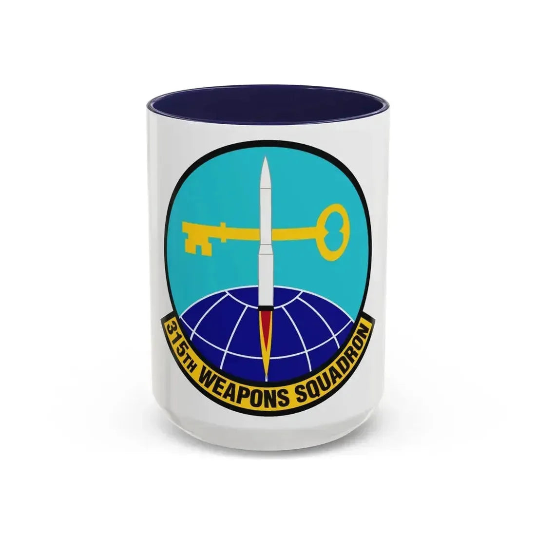 315 Weapons Squadron ACC (U.S. Air Force) Accent Coffee Mug 15oz Navy - Go Mug Yourself