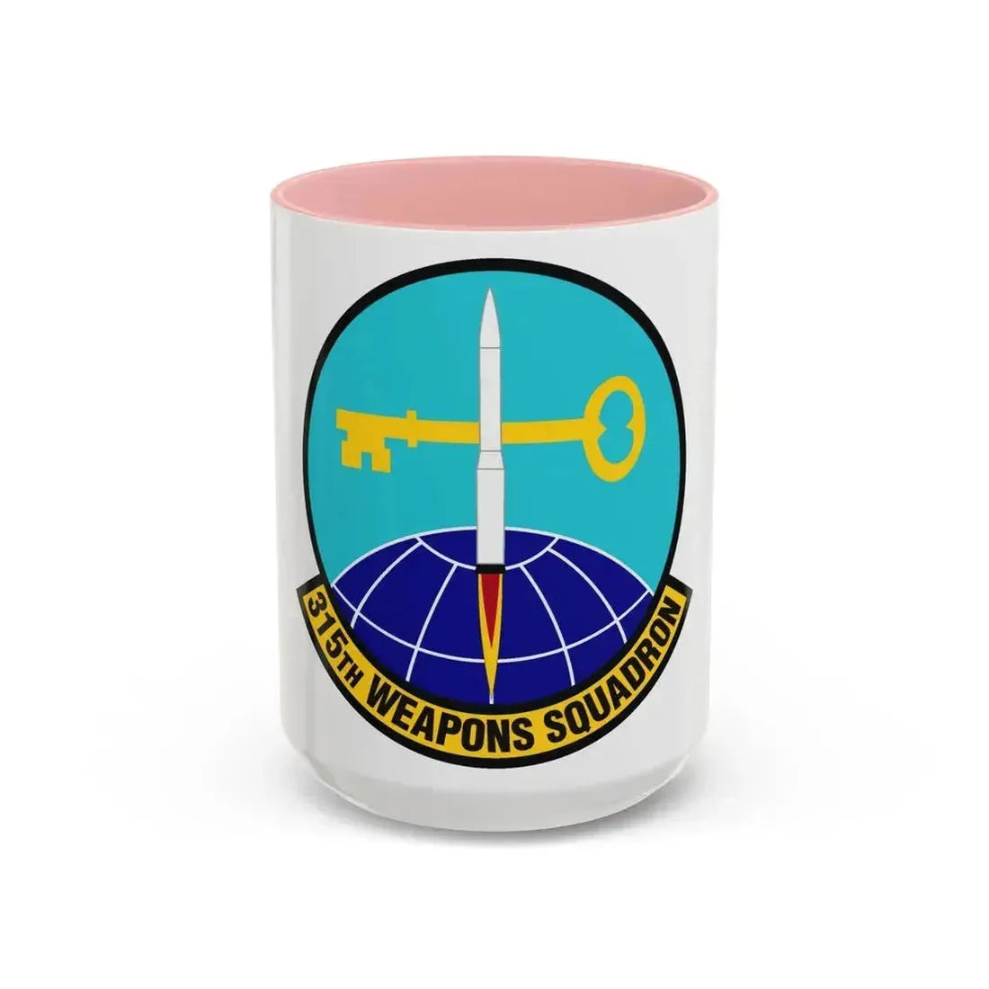 315 Weapons Squadron ACC (U.S. Air Force) Accent Coffee Mug 15oz Pink - Go Mug Yourself
