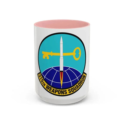 315 Weapons Squadron ACC (U.S. Air Force) Accent Coffee Mug 15oz Pink - Go Mug Yourself
