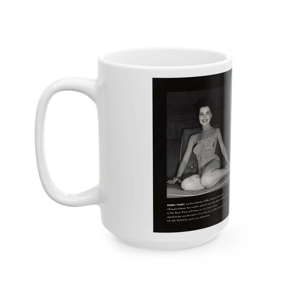 Debra Paget #597 - Modern Screen Pin-Ups Magazine Issue #1 (Vintage Female Icon) White Coffee Mug-Go Mug Yourself