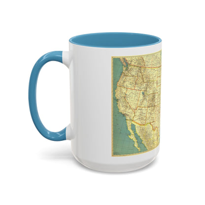 USA - The United States (1933) (Map) Accent Coffee Mug