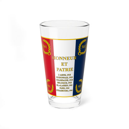 Drapeau Regimentaire du 501eme RCC - Revers (France) Pint Glass 16oz