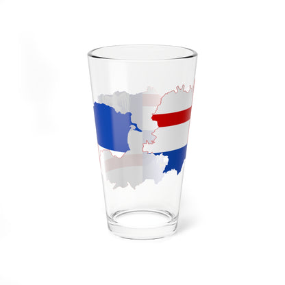Flag map of Emilia (Italy) Pint Glass 16oz