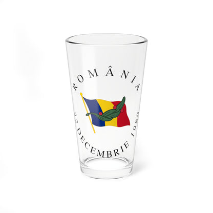 Emblem of Romania de facto 1990-1992 (Oman) (Coat of Arms) Pint Glass 16oz