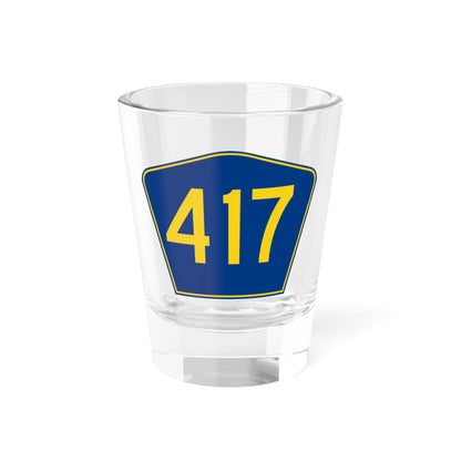 PR secondary 417 (Puerto Rico) (Road Sign) Shot Glass 1.5oz