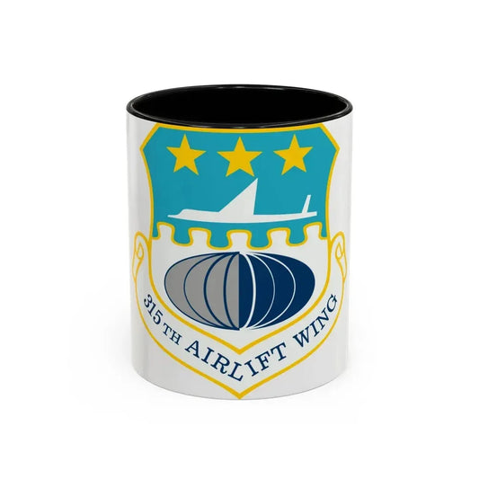 315th Airlift Wing (U.S. Air Force) Accent Coffee Mug 11oz Black - Go Mug Yourself