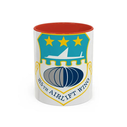 315th Airlift Wing (U.S. Air Force) Accent Coffee Mug 11oz Red - Go Mug Yourself