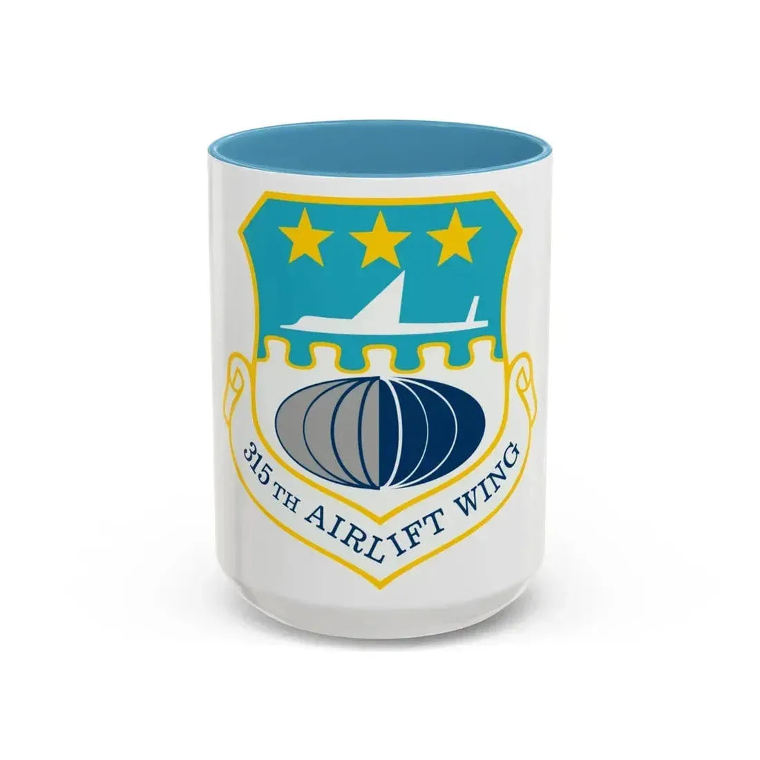 315th Airlift Wing (U.S. Air Force) Accent Coffee Mug 15oz Light Blue - Go Mug Yourself