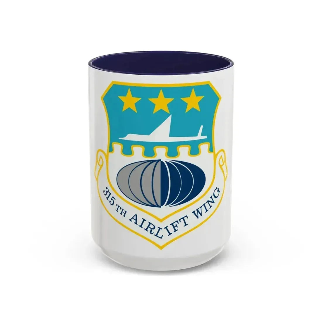 315th Airlift Wing (U.S. Air Force) Accent Coffee Mug 15oz Navy - Go Mug Yourself