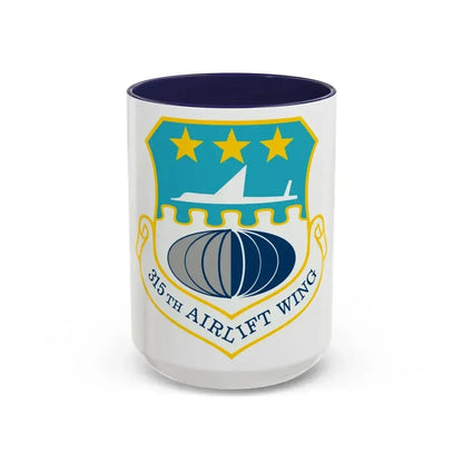 315th Airlift Wing (U.S. Air Force) Accent Coffee Mug 15oz Navy - Go Mug Yourself