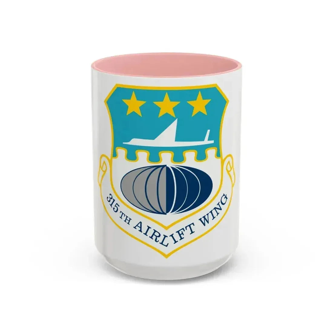 315th Airlift Wing (U.S. Air Force) Accent Coffee Mug 15oz Pink - Go Mug Yourself