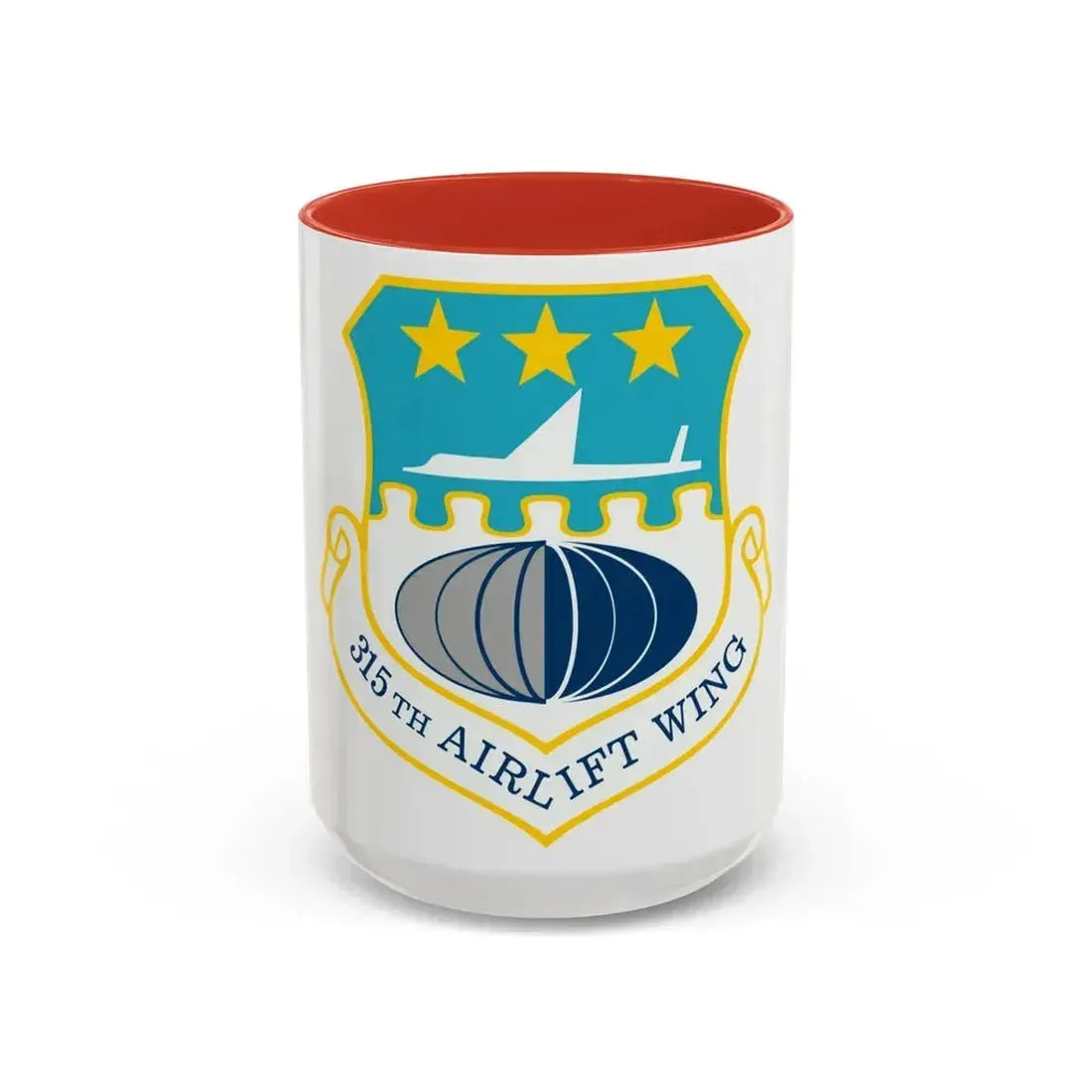 315th Airlift Wing (U.S. Air Force) Accent Coffee Mug 15oz Red - Go Mug Yourself