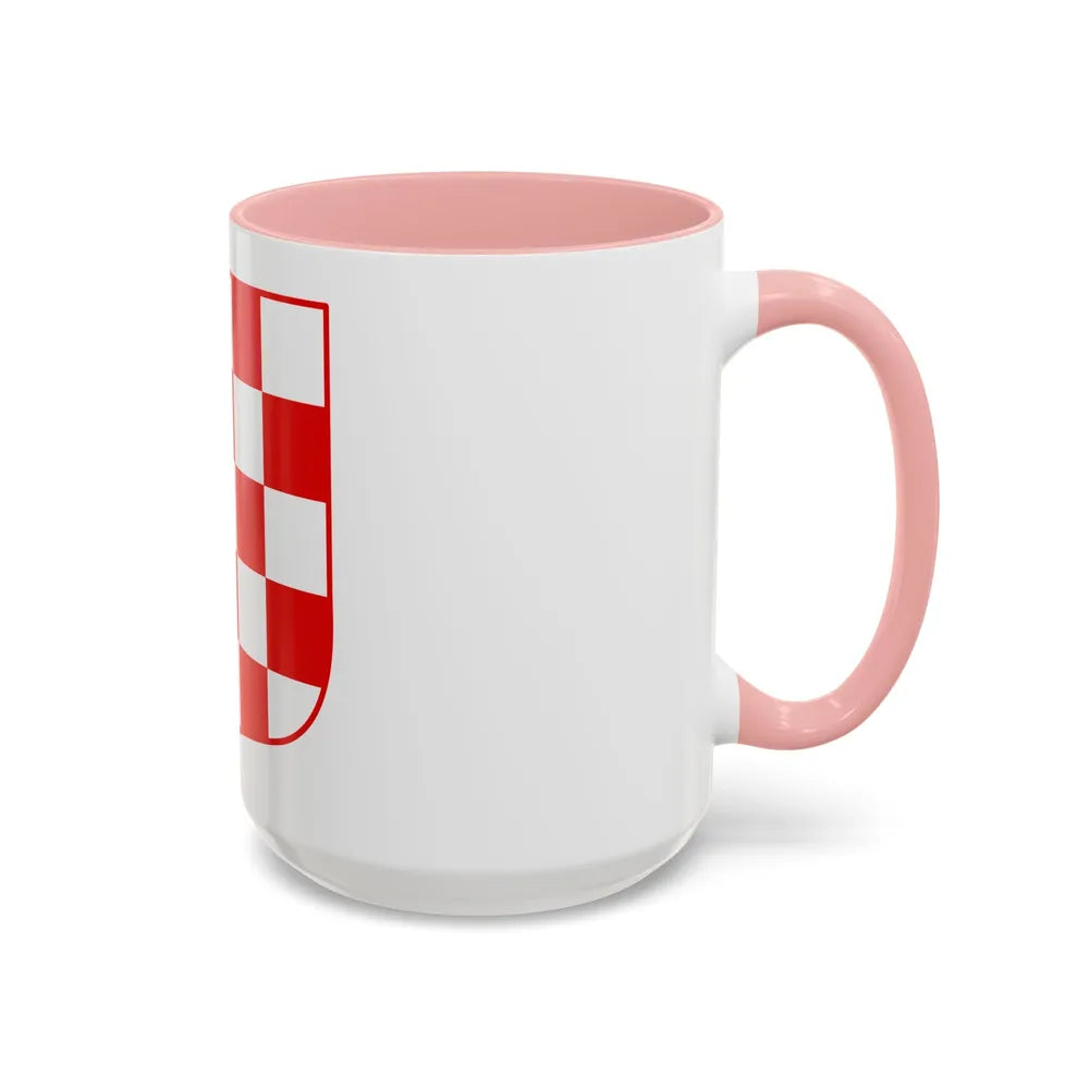 Coat of arms of Croatia (white chequy) - Accent Coffee Mug-Go Mug Yourself