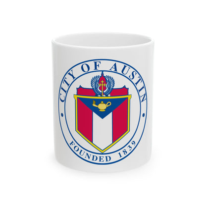 Seal of Austin TX - White Coffee Mug