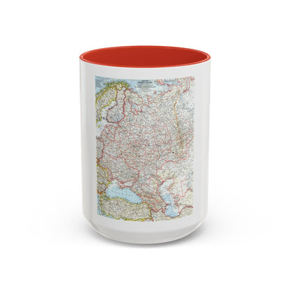 Russia - Western Soviet Union (1959) (Map) Accent Coffee Mug