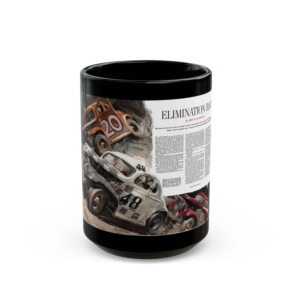 Elimination Race, Collier's, September 13,1952 - Black Coffee Mug-15oz-Go Mug Yourself