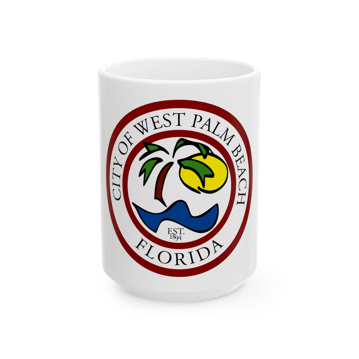 Seal of West Palm Beach Florida - White Coffee Mug