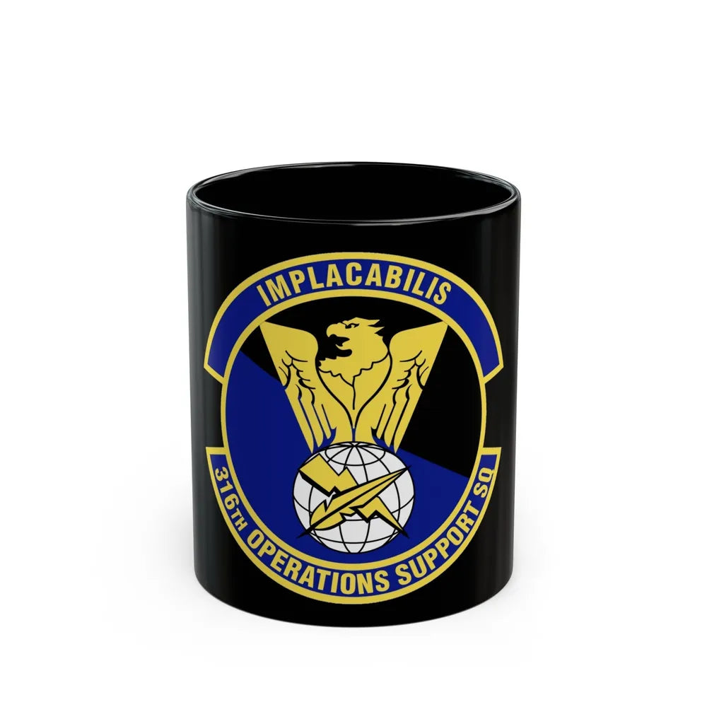 316th Operations Support Squadron (U.S. Air Force) Black Coffee Mug-11oz-Go Mug Yourself