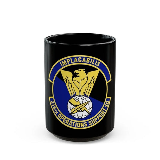 316th Operations Support Squadron (U.S. Air Force) Black Coffee Mug-15oz-Go Mug Yourself