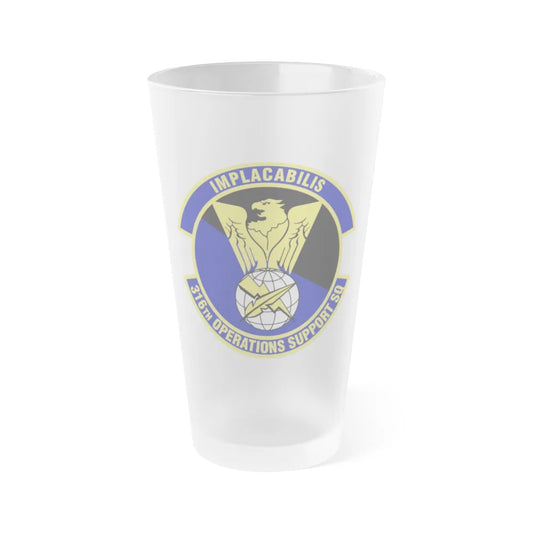 316th Operations Support Squadron (U.S. Air Force) Frosted Pint Glass 16oz-16oz-Frosted-Go Mug Yourself