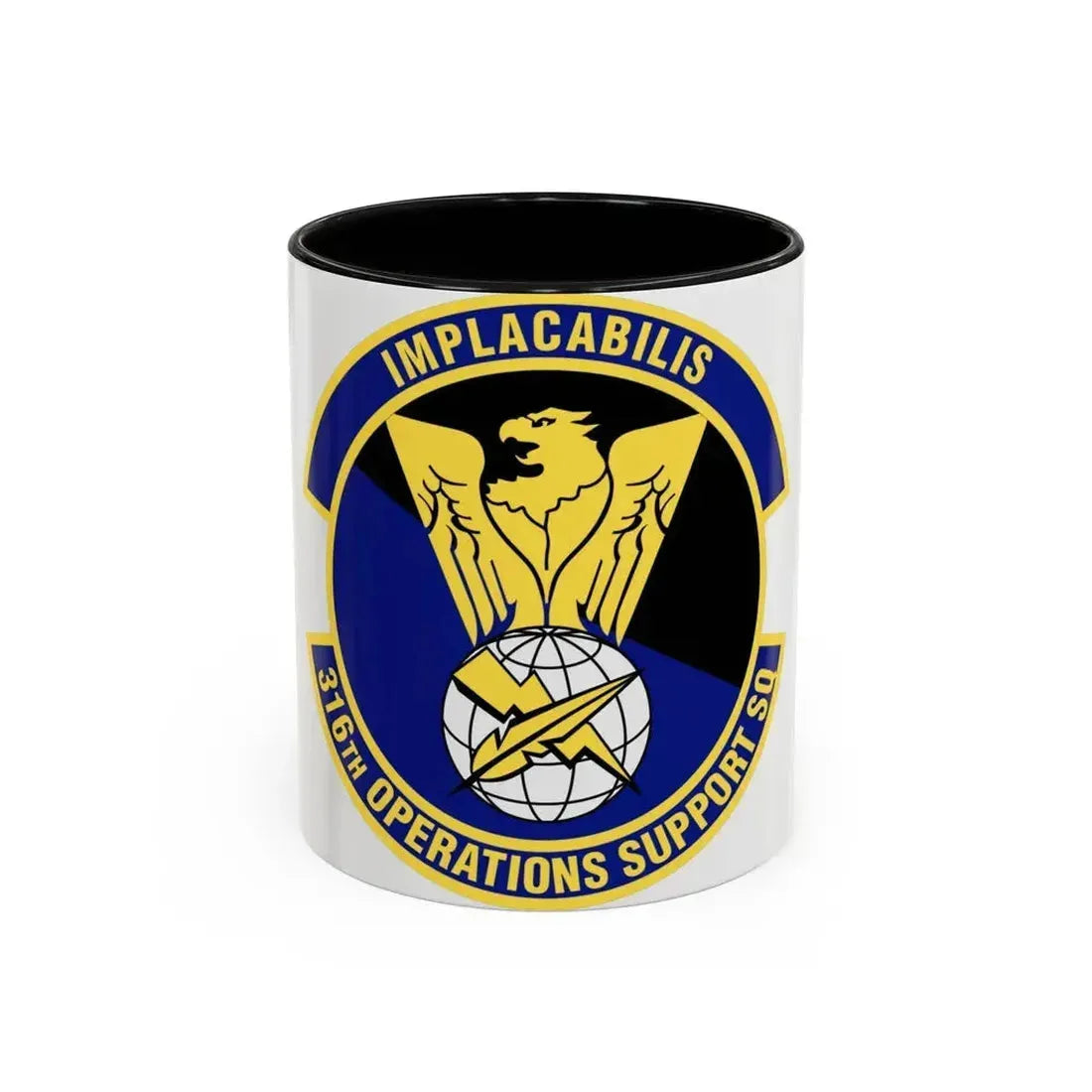 316th Operations Support Squadron (U.S. Air Force) Accent Coffee Mug 11oz Black - Go Mug Yourself