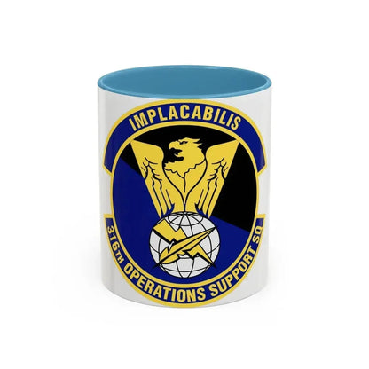 316th Operations Support Squadron (U.S. Air Force) Accent Coffee Mug 11oz Light Blue - Go Mug Yourself