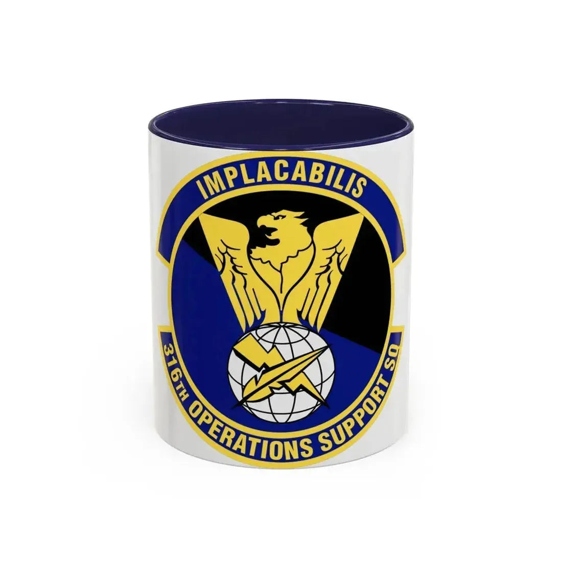 316th Operations Support Squadron (U.S. Air Force) Accent Coffee Mug 11oz Navy - Go Mug Yourself