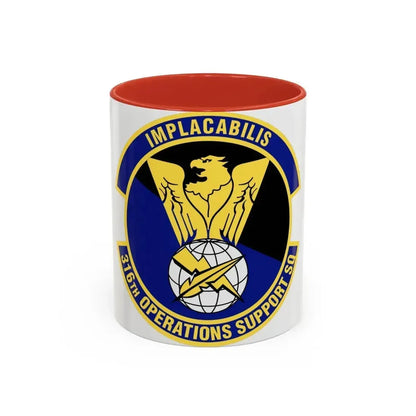 316th Operations Support Squadron (U.S. Air Force) Accent Coffee Mug 11oz Red - Go Mug Yourself