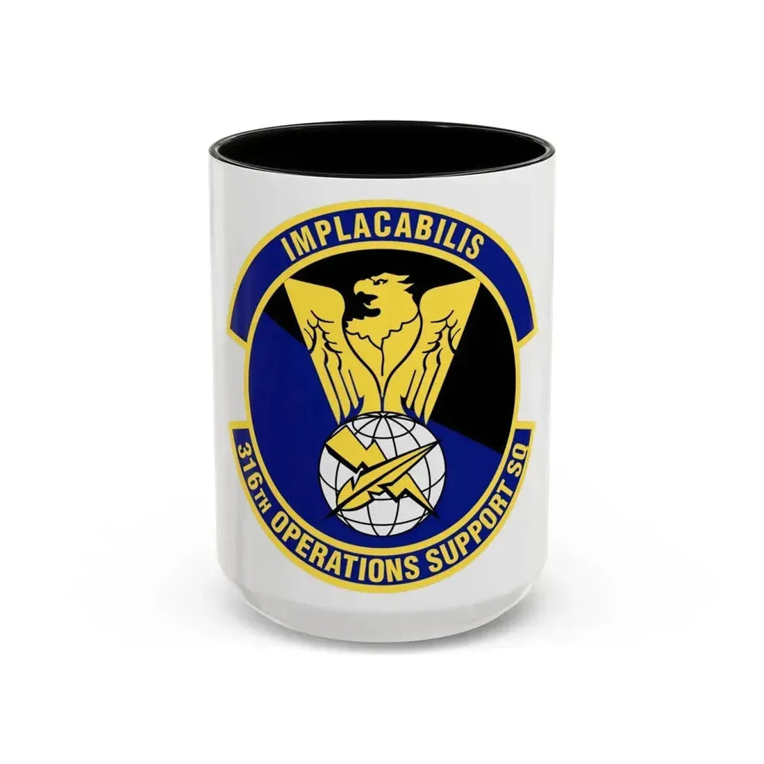 316th Operations Support Squadron (U.S. Air Force) Accent Coffee Mug 15oz Black - Go Mug Yourself
