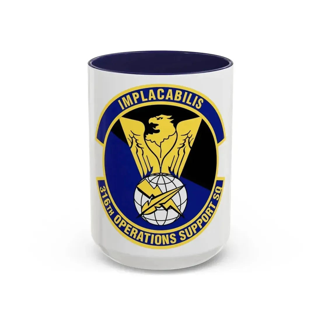 316th Operations Support Squadron (U.S. Air Force) Accent Coffee Mug 15oz Navy - Go Mug Yourself
