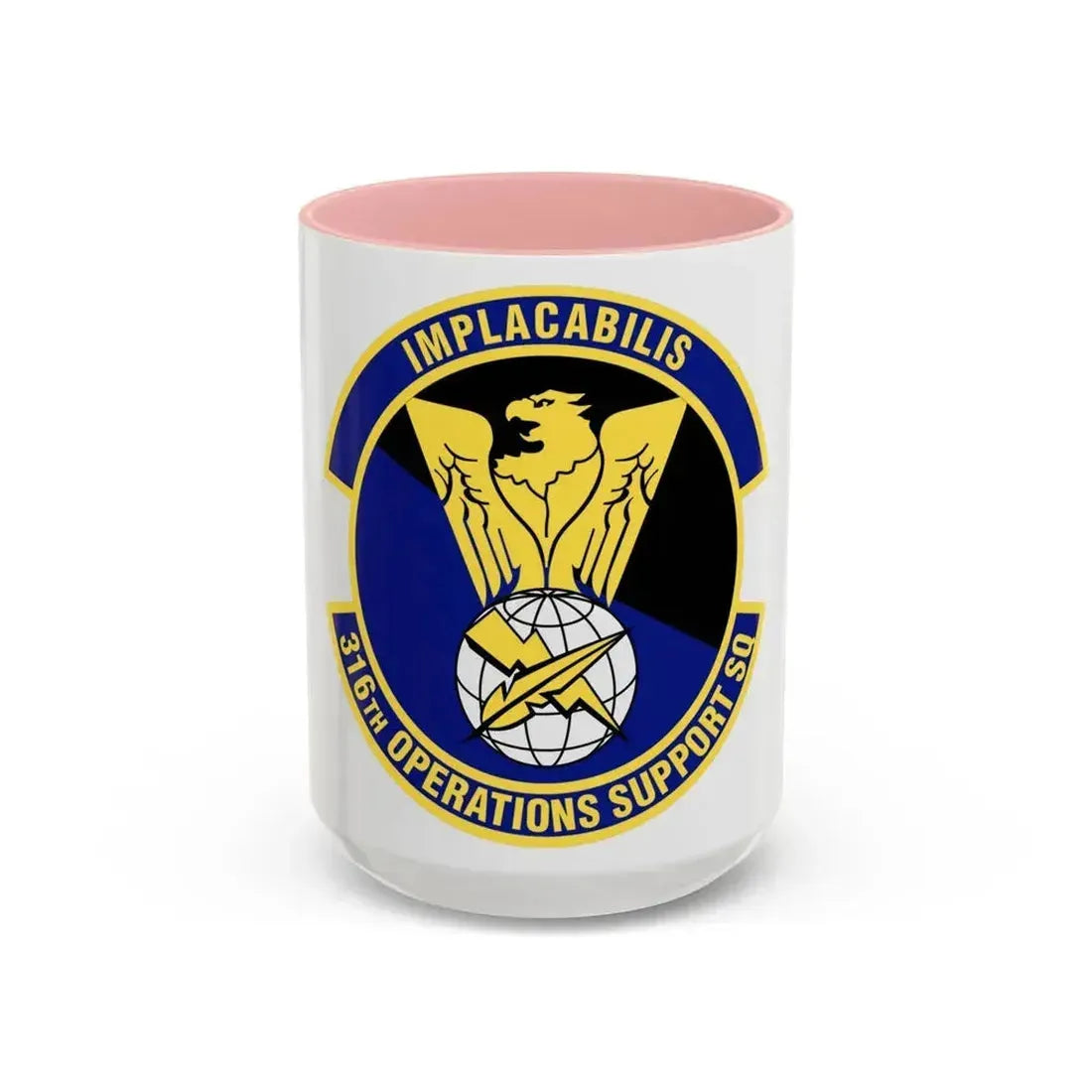 316th Operations Support Squadron (U.S. Air Force) Accent Coffee Mug 15oz Pink - Go Mug Yourself