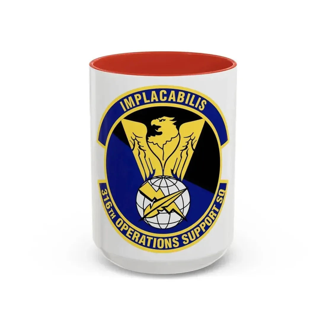 316th Operations Support Squadron (U.S. Air Force) Accent Coffee Mug 15oz Red - Go Mug Yourself
