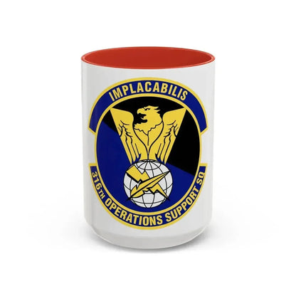 316th Operations Support Squadron (U.S. Air Force) Accent Coffee Mug 15oz Red - Go Mug Yourself