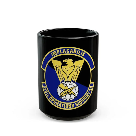 316th Operations Support Squadron (U.S. Air Force) Black Coffee Mug 15oz - Go Mug Yourself