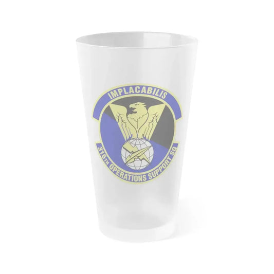 316th Operations Support Squadron (U.S. Air Force) Frosted Pint Glass 16oz 16oz Frosted - Go Mug Yourself