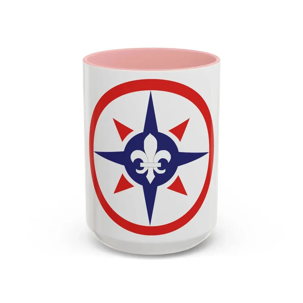 316th Sustainment Command Expeditionary (U.S. Army) Accent Coffee Mug 15oz Pink - Go Mug Yourself