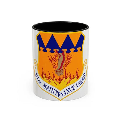 317 Maintenance Group AMC (U.S. Air Force) Accent Coffee Mug 11oz Black - Go Mug Yourself