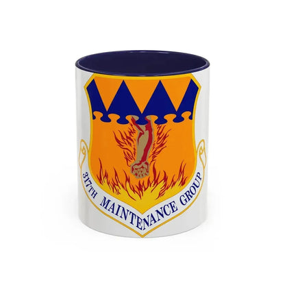 317 Maintenance Group AMC (U.S. Air Force) Accent Coffee Mug 11oz Navy - Go Mug Yourself