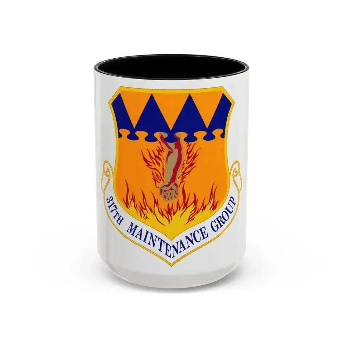 317 Maintenance Group AMC (U.S. Air Force) Accent Coffee Mug 15oz Black - Go Mug Yourself