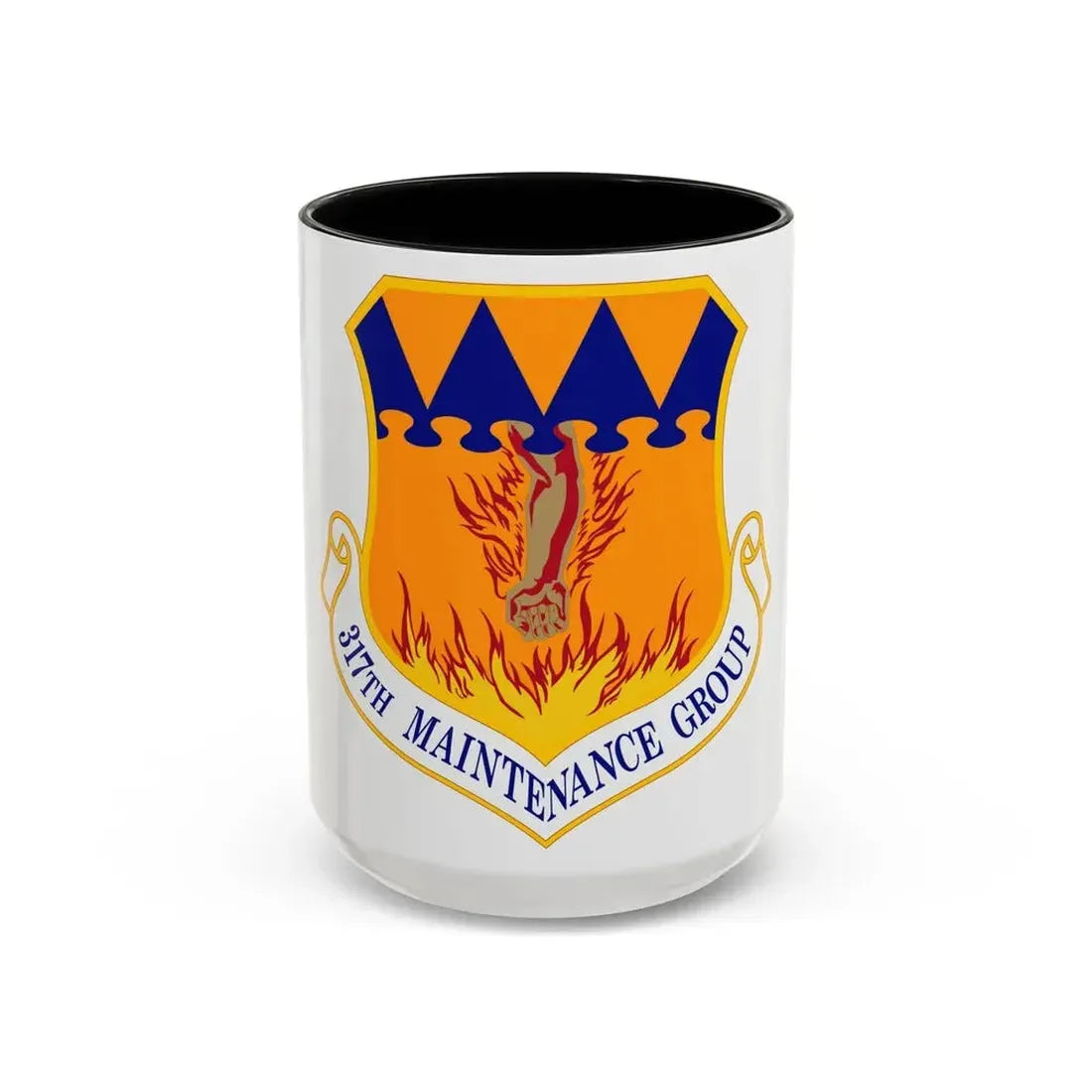 317 Maintenance Group AMC (U.S. Air Force) Accent Coffee Mug 15oz Black - Go Mug Yourself