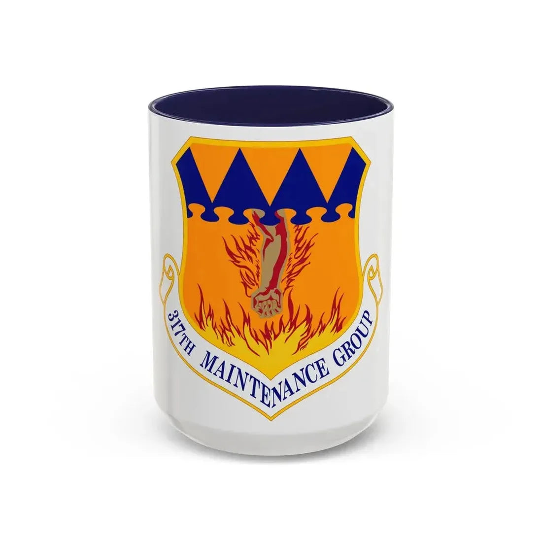 317 Maintenance Group AMC (U.S. Air Force) Accent Coffee Mug 15oz Navy - Go Mug Yourself