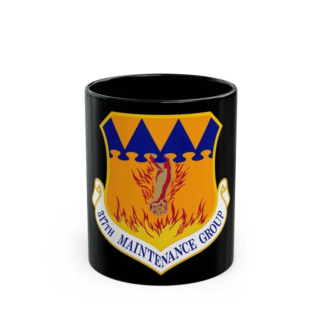 317 Maintenance Group AMC (U.S. Air Force) Black Coffee Mug 11oz - Go Mug Yourself