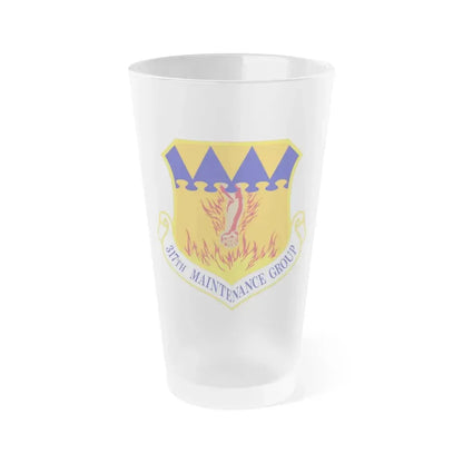317 Maintenance Group AMC (U.S. Air Force) Frosted Pint Glass 16oz 16oz Frosted - Go Mug Yourself
