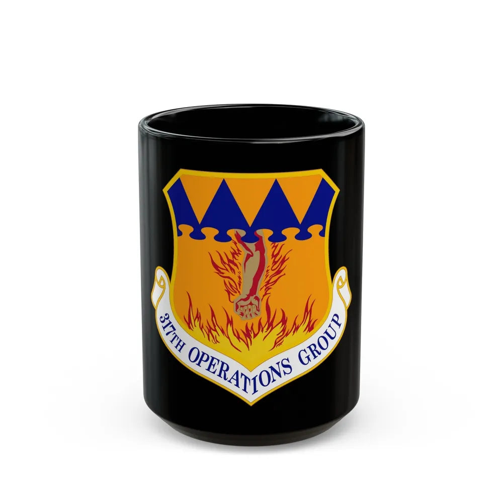 317 Operations Group AMC (U.S. Air Force) Black Coffee Mug-15oz-Go Mug Yourself