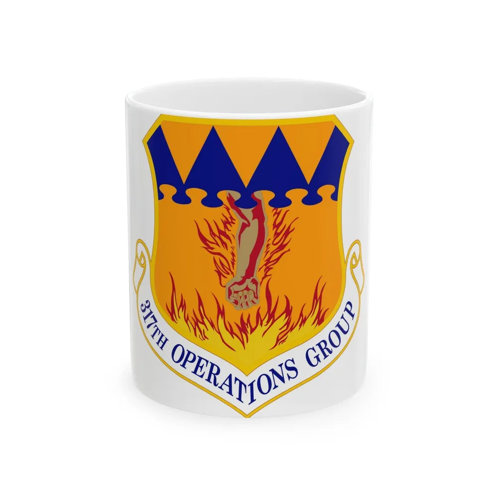 317 Operations Group AMC (U.S. Air Force) White Coffee Mug-11oz-Go Mug Yourself