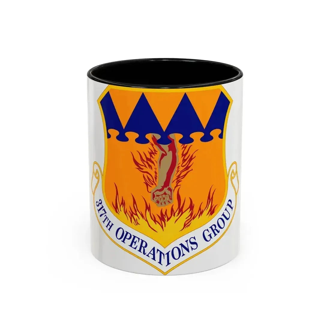 317 Operations Group AMC (U.S. Air Force) Accent Coffee Mug 11oz Black - Go Mug Yourself
