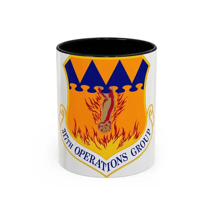 317 Operations Group AMC (U.S. Air Force) Accent Coffee Mug 11oz Black - Go Mug Yourself